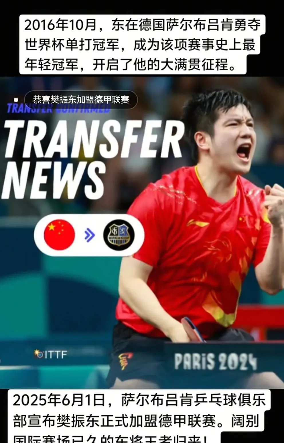 关于波兰乒乓球队碾压瑞典乒乓球队,樊振东绝境逆转的信息 关于波兰乒乓球队碾压瑞典乒乓球队,樊振东绝境逆转的信息